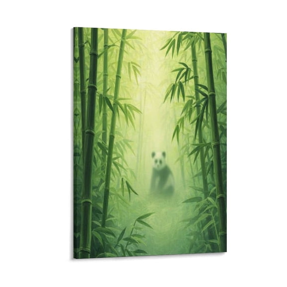 NIANHE Panda Deep in The Misty Bamboo Forest Tapestry, Polyester Vertical Print Wall Hanging Tapesties for Bedroom Dorm  Living Room, Aesthetic Home Decor for Adults And Family,