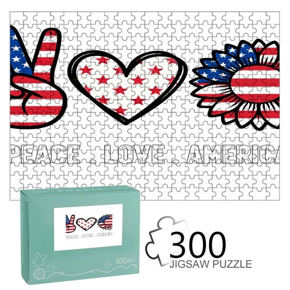 NIANHE  Peace  America,Independence Day  Interest Wooden Jigsaw Puzzle, HD Printed Art Puzzle, Interactive Family Game, Wall Decor for Bedroom Living Room, Educational, Fun Gift for Adults and Fa