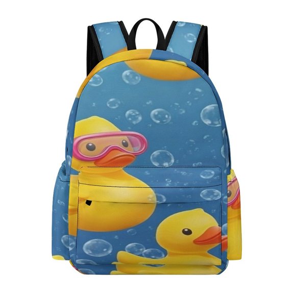 NIANHE Scuba Ducking Printed Oxford Backpack, Large Capacity Laptop Backpack, Water Resistant, Travel Daypack for College Work Commuting Adults,