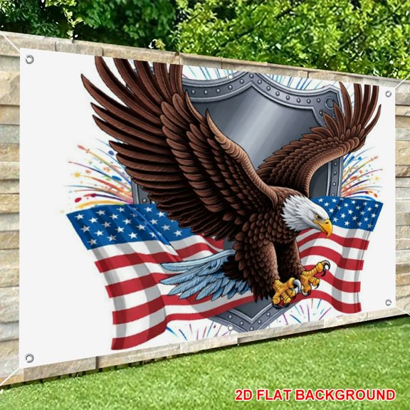 NIANHE Shield Eagle Backdrop Banner, Polyester Celebrate Photography Background Party, Large Banner for Home Decor Decor Indoor Outdoor