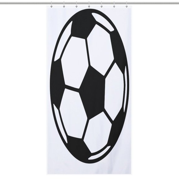 NIANHE Soccer Icon, Football Enthusiast  Modern  Bathroom Shower Curtain, Waterproof and Mildew-proof, Thickened Wet and Dry Separate Shower Curtain, Multiple Sizes Available.