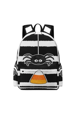 Spider Candy Printed Oxford Backpack, Large Capacity Laptop Backpack, Water Resistant, Travel Daypack for College Work Commuting Adults,