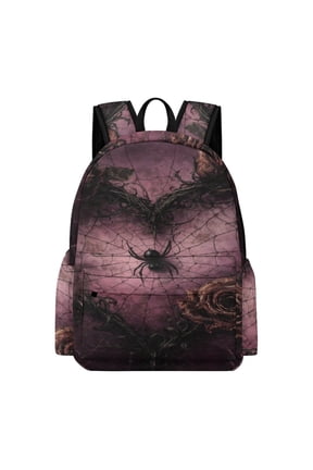 Spider's Heart Printed Oxford Backpack, Large Capacity Laptop Backpack, Water Resistant, Travel Daypack for College Work Commuting Adults,