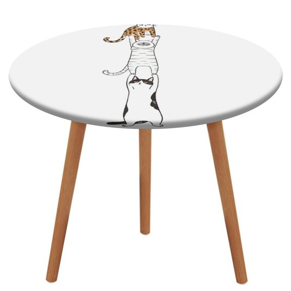 NIANHE Stacked Three Cartoon Cats Table Cloth, Waterproof Oil-Proof, Wipeable Spill-Proof Table Cover for Dining Table, Heavy Duty Durable Tablecloth for Kitchen, Party, Picnic, Home Decor,