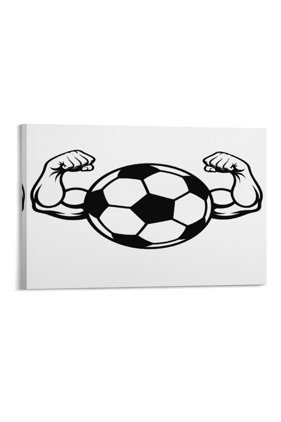 Strong Soccer, Football Enthusiast  Wall Art, High-definition Printed Frameless Canvas Wall Art, Suitable for Hanging in Bedrooms, Dormitories, and Living Rooms, for Adult and Home Decoration