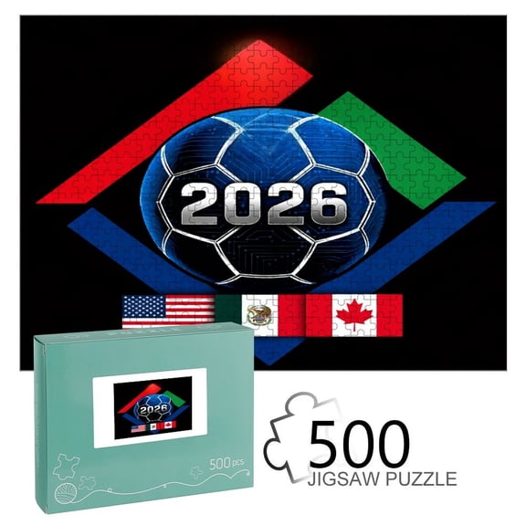 NIANHE Three Flags Over Green Pitch,Football Enthusiast Wooden Jigsaw Puzzle, HD Printed Art Puzzle, Interactive Family Game, Wall Decor for Bedroom Living Room, Educational, Fun Gift for Adults an
