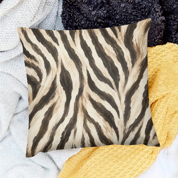 NIANHE Throw Pillow Covers Neutral Zebra Stripe Texture  Linen house Decor Cushion Covers Great Gift Sofa Bed Bedroom Car Linen 100%