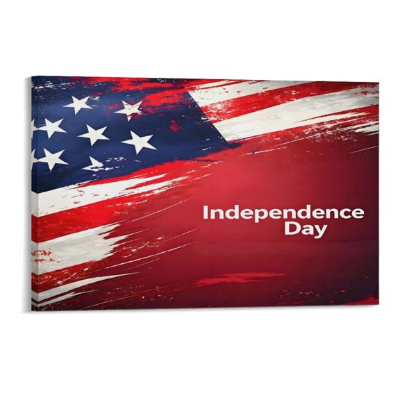 NIANHE USA,Independence Day Wall Art, High-definition Printed Frameless Canvas Wall Art, Suitable for Hanging in Bedrooms, Dormitories, and Living Rooms, for Adult and Home Decoration