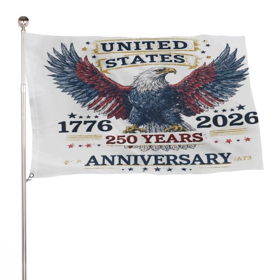 NIANHE  USA250 Eagle,Independence Day  Decorative Flag, Garden Decoration Banner, Clear Print, Durable for Home Yard Porch, Outdoor Homeowners Collectors