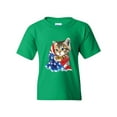 thumbnail image 1 of NIB - Big Boys T-Shirts and Tank Tops, up to Big Boys Size 24 - American Flag 4th of July Kitty, 1 of 5