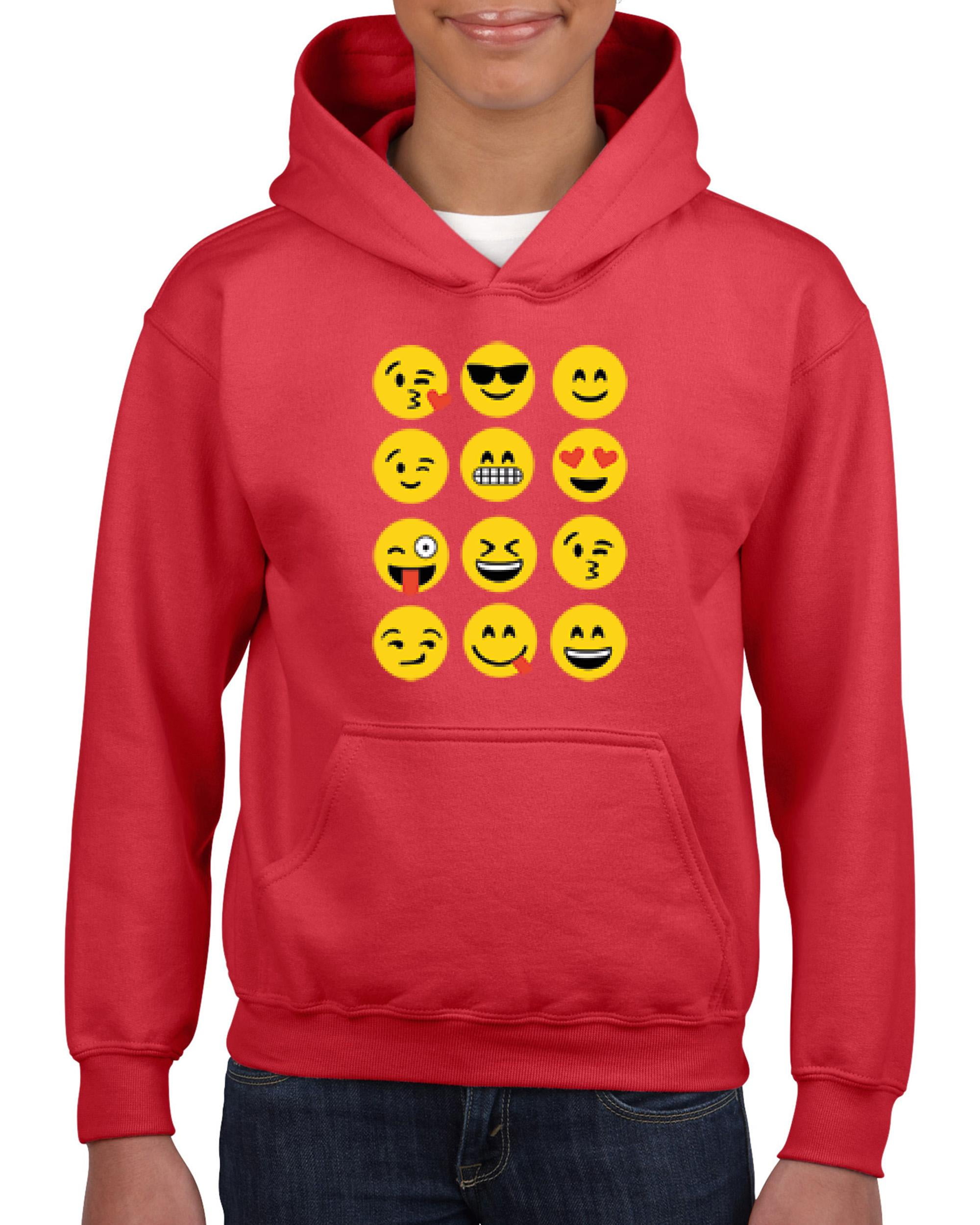 NIB Big Girls Hoodies and Sweatshirts Emoji Group Walmart