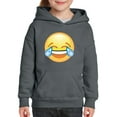 thumbnail image 1 of NIB - Big Girls Hoodies and Sweatshirts - Emoji Laughing Tears, 1 of 5