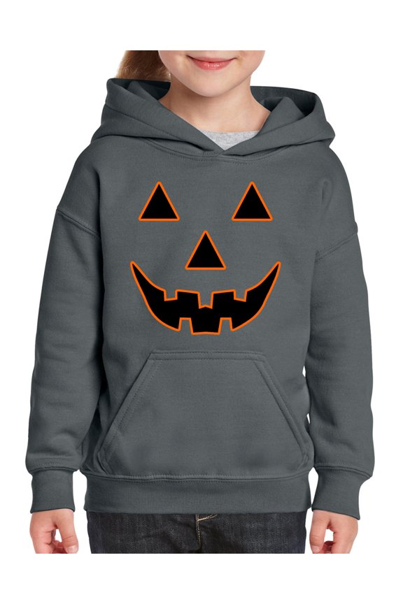 - Big Girls Hoodies and Sweatshirts - Halloween Costume Pumpkin Face