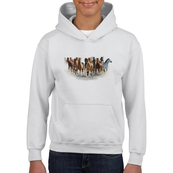 NIB - Big Girls Hoodies and Sweatshirts - Horses Herd