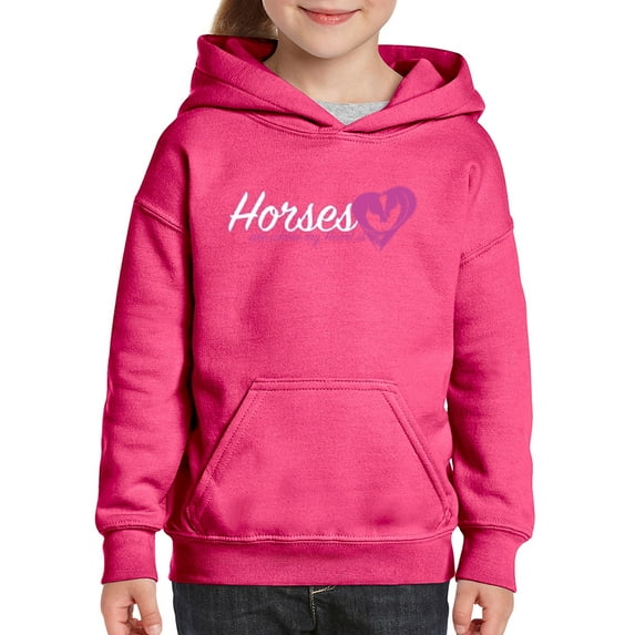 NIB - Big Girls Hoodies and Sweatshirts - Horses Where My Heart Is