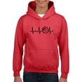thumbnail image 1 of NIB - Big Girls Hoodies and Sweatshirts, up to Big Girls Size 24 - Basketball Heartbeat, 1 of 5