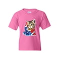 thumbnail image 1 of NIB - Big Girls T-Shirts and Tank Tops, up to Big Girls Size 24 - American Flag 4th of July Kitty, 1 of 5