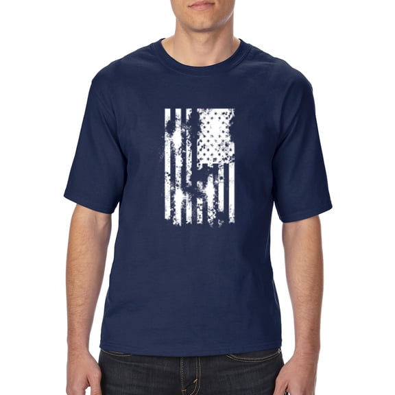 NIB - Big Men's T-Shirt - American Flag 4th of July