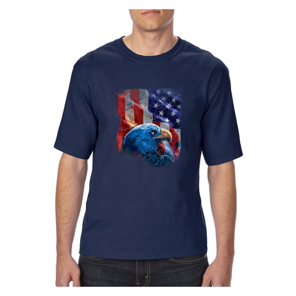 NIB - Big Men's T-Shirt - American Flag 4th of July