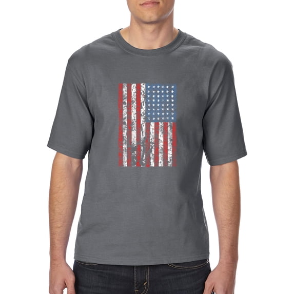NIB - Big Men's T-Shirt, up to Tall Size 3XLT - American Flag 4th of July