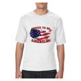 thumbnail image 1 of NIB - Big Men's T-Shirt, up to Tall Size 3XLT - American Proud To Be US Flag, 1 of 5