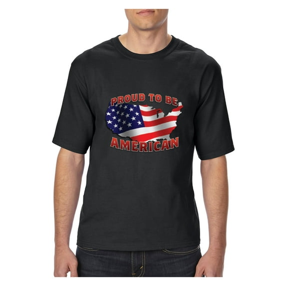 NIB - Big Men's T-Shirt, up to Tall Size 3XLT - American Proud To Be US Flag