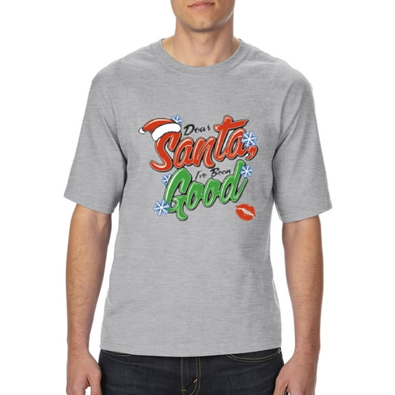 NIB - Big Men's T-Shirt, up to Tall Size 3XLT - Christmas Dear Santa