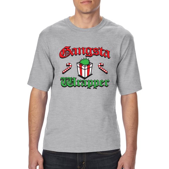 NIB - Big Men's T-Shirt, up to Tall Size 3XLT - Christmas Wrapper