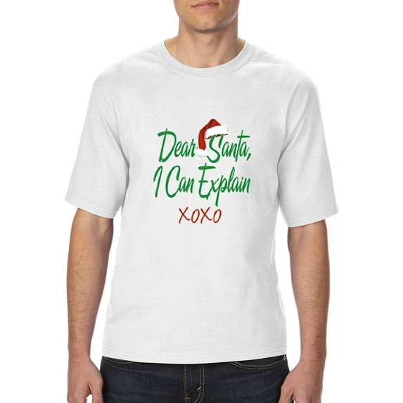 NIB - Big Men's T-Shirt, up to Tall Size 3XLT - Dear Santa