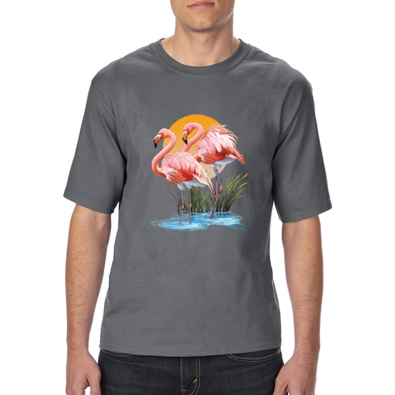 NIB - Big Men's T-Shirt, up to Tall Size 3XLT - Flamingo