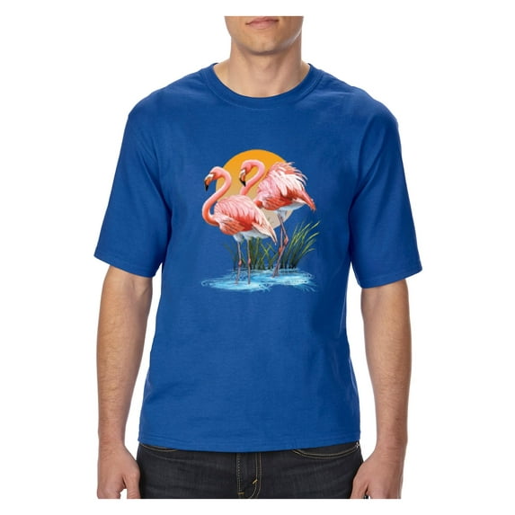 NIB - Big Men's T-Shirt, up to Tall Size 3XLT - Flamingo