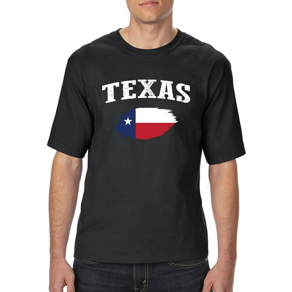 NIB - Big Men's T-Shirt, up to Tall Size 3XLT - Texas Flag