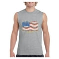 thumbnail image 1 of NIB - Men's Graphic T-Shirt Sleeveless - American Flag USA in Gold, 1 of 5