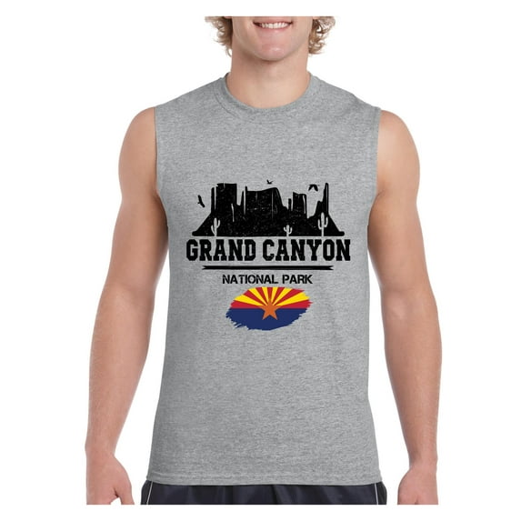 NIB - Men's Graphic T-Shirt Sleeveless - Arizona Grand Canyon National Park