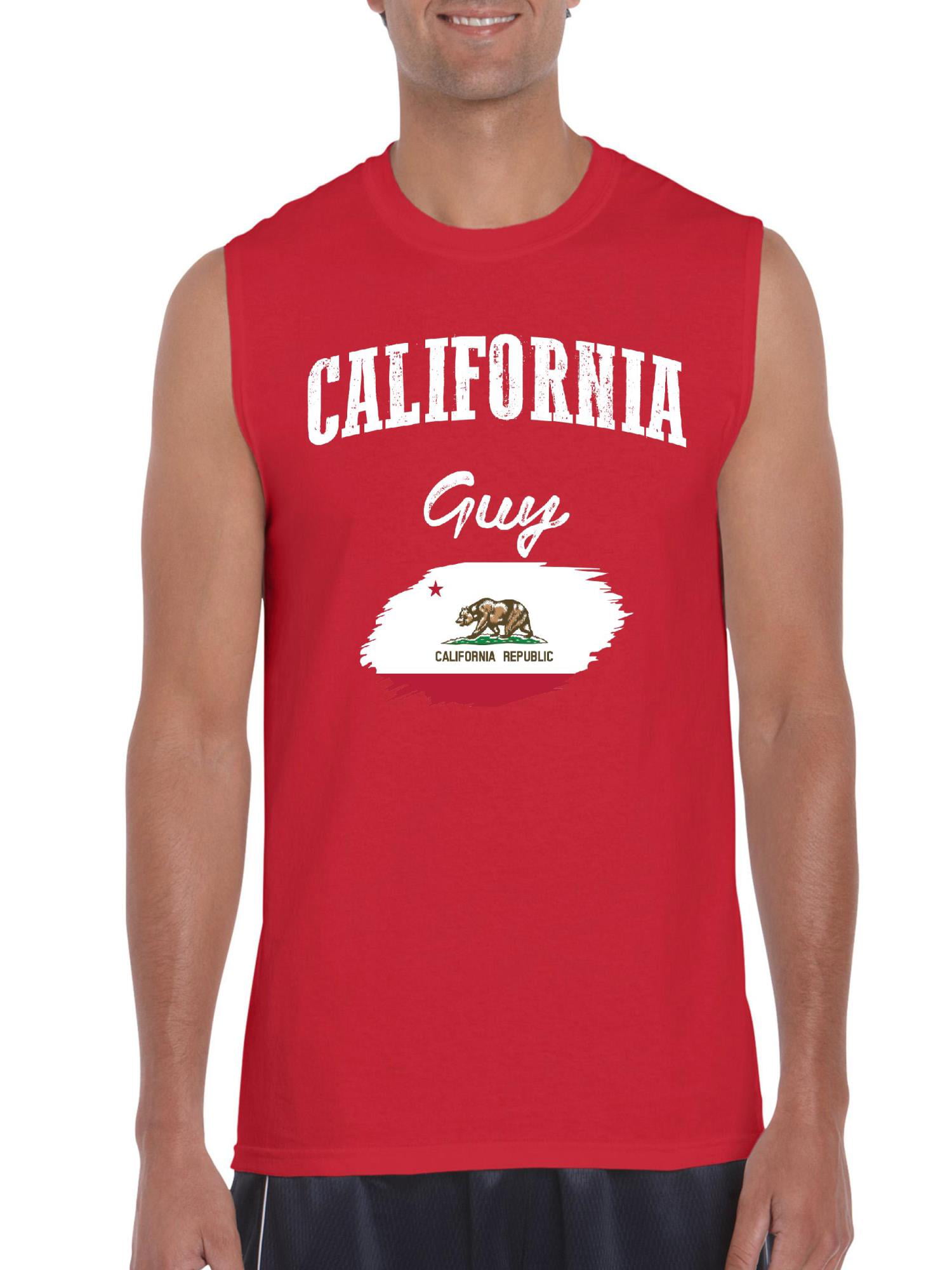 NIB - Men's Graphic T-Shirt Sleeveless - California Guy - Walmart.com