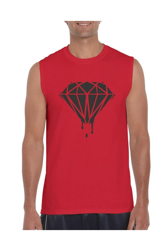 - Men's Graphic T-Shirt Sleeveless - Diamond