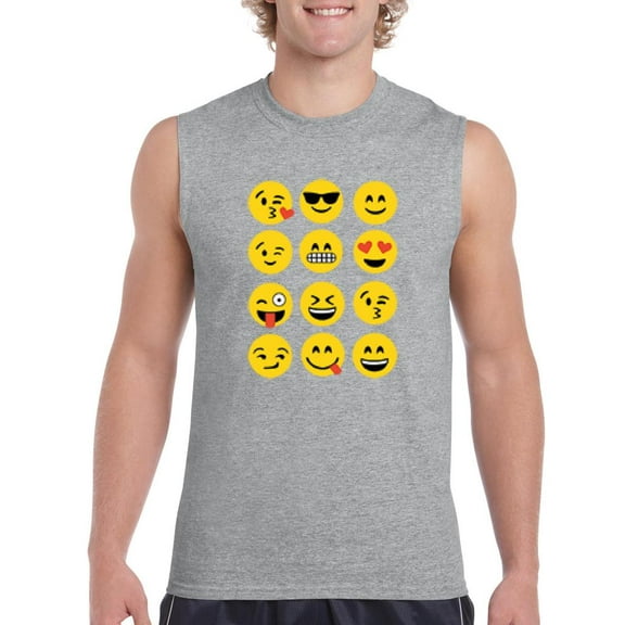 NIB - Men's Graphic T-Shirt Sleeveless - Emoji Group