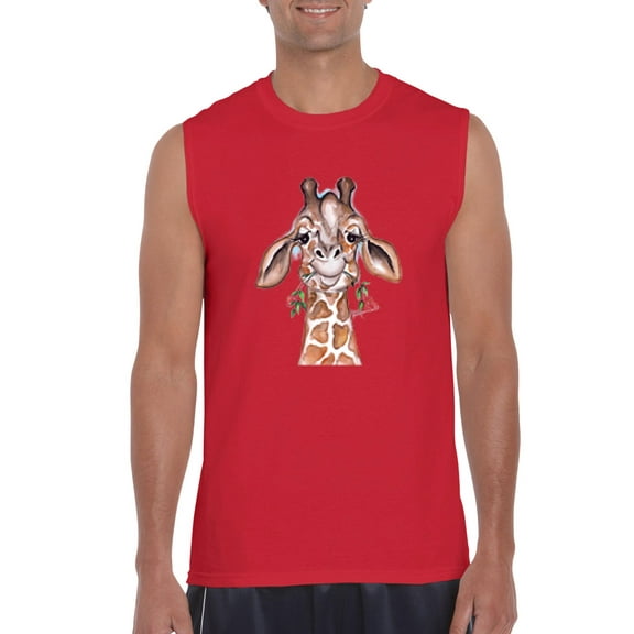 NIB - Men's Graphic T-Shirt Sleeveless - Giraffe