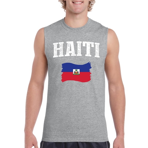 NIB - Men's Graphic T-Shirt Sleeveless - Haiti