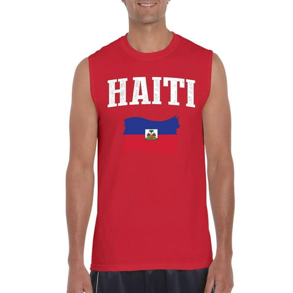 NIB - Men's Graphic T-Shirt Sleeveless - Haiti