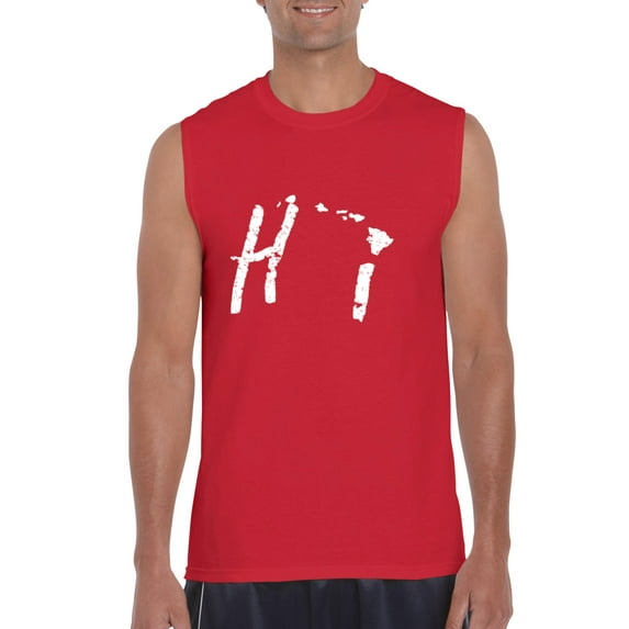 NIB - Men's Graphic T-Shirt Sleeveless - Hawaii