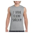 thumbnail image 1 of NIB - Men's Graphic T-Shirt Sleeveless - I Speak Fluent Sarcasm, 1 of 5