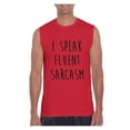 thumbnail image 1 of NIB - Men's Graphic T-Shirt Sleeveless - I Speak Fluent Sarcasm, 1 of 5