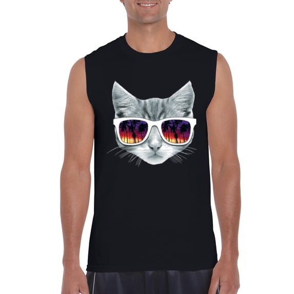 NIB - Men's Graphic T-Shirt Sleeveless - Kitty