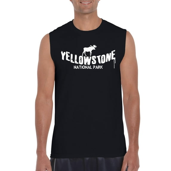 NIB - Men's Graphic T-Shirt Sleeveless - National Park Yellowstone