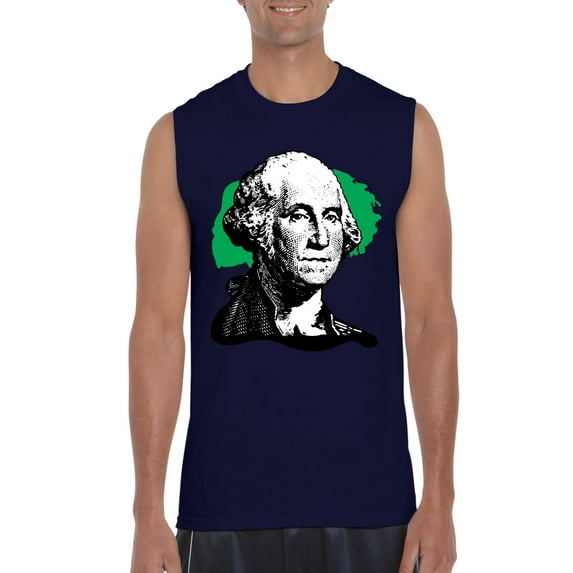 NIB - Men's Graphic T-Shirt Sleeveless - President George Washington