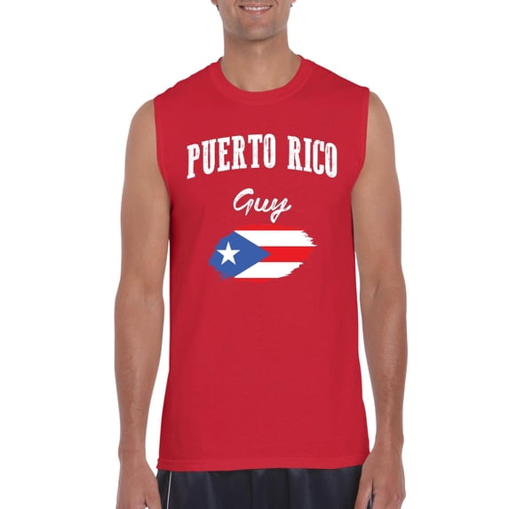 NIB - Men's Graphic T-Shirt Sleeveless - Puerto Rico Guy