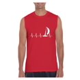 thumbnail image 1 of NIB - Men's Graphic T-Shirt Sleeveless - Sailing Heartbeat, 1 of 5