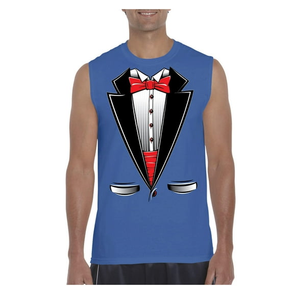 NIB - Men's Graphic T-Shirt Sleeveless - Tuxedo Prom Costume