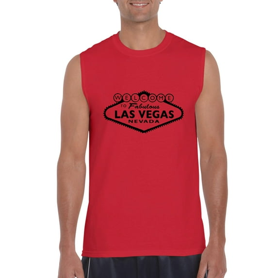 NIB - Men's Graphic T-Shirt Sleeveless - Welcome to Las Vegas Nevada